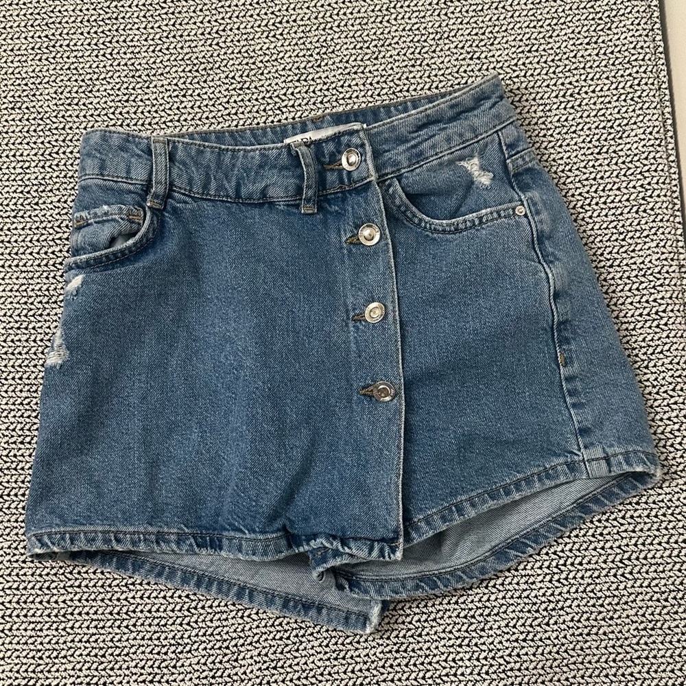 ZARA denim skort with button details